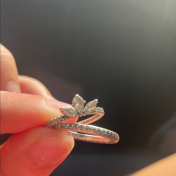 Pandora Silver Marquise Ring Trio - Picture 4 of 5